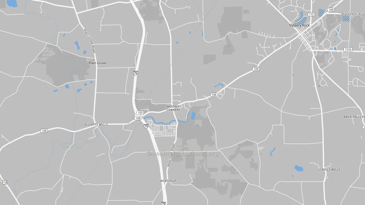 Transit Grade map of Moores Corners, PA