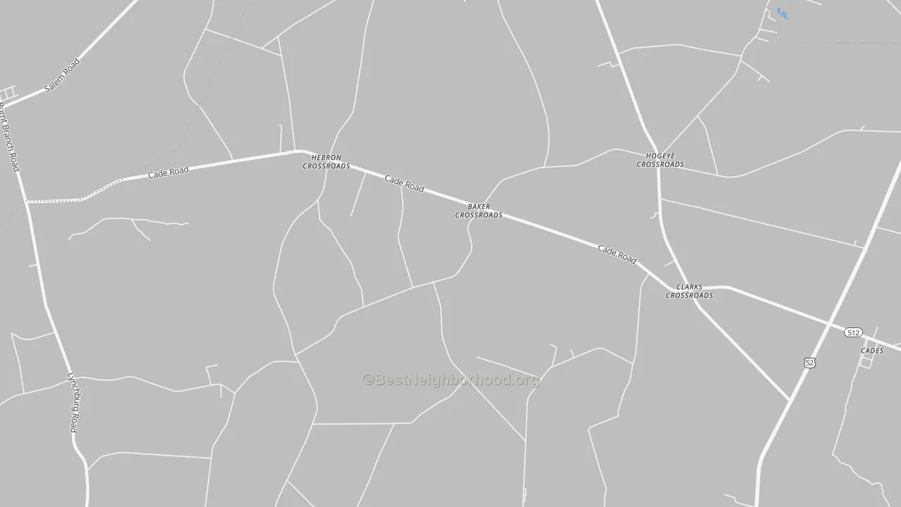 Transit Grade map of Moores Crossroads, SC