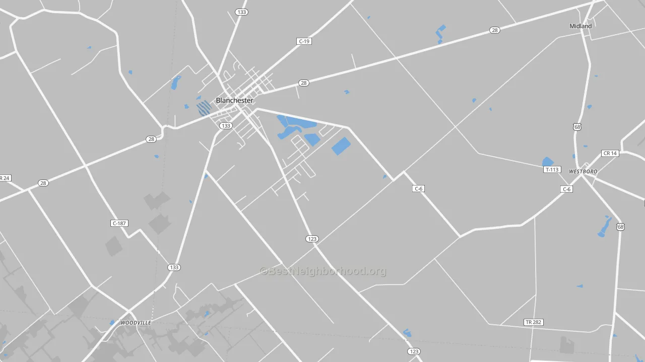 Transit Grade map of Moores Fork, OH