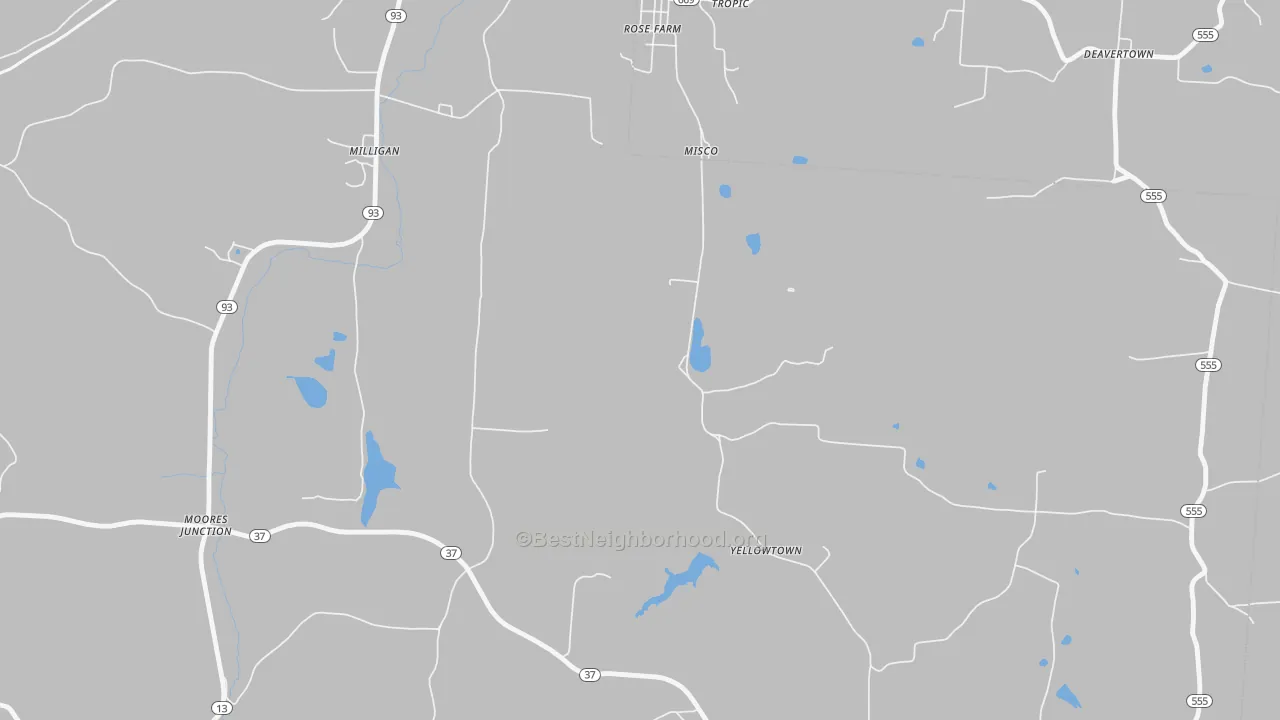 Transit Grade map of Moores Junction, OH