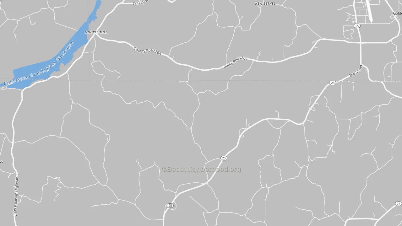Transit Grade map of Moores Mill, MS