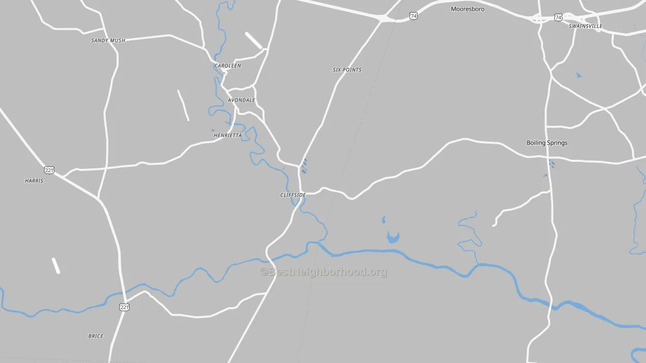 Transit Grade map of Mooresboro, NC