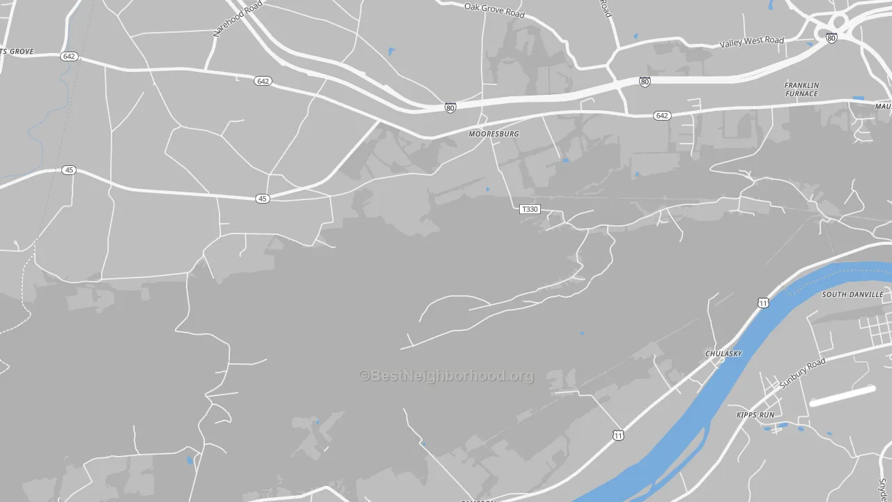 Transit Grade map of Mooresburg, PA