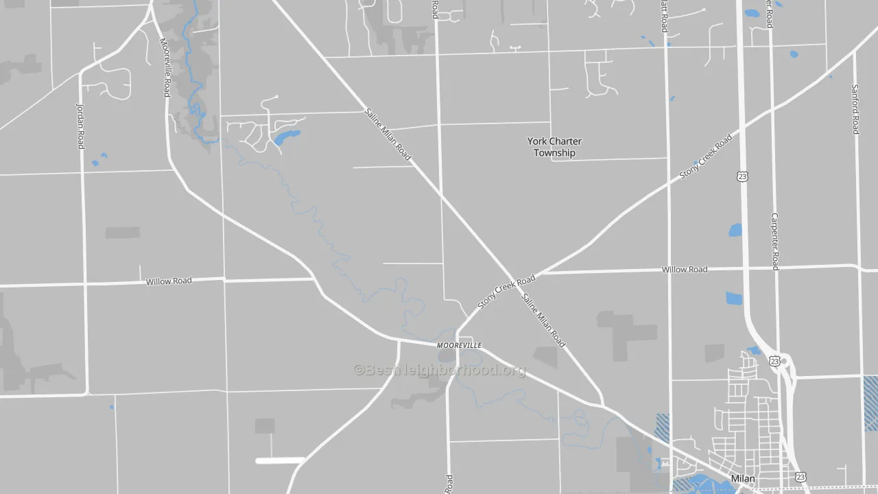 Transit Grade map of Mooreville, MI