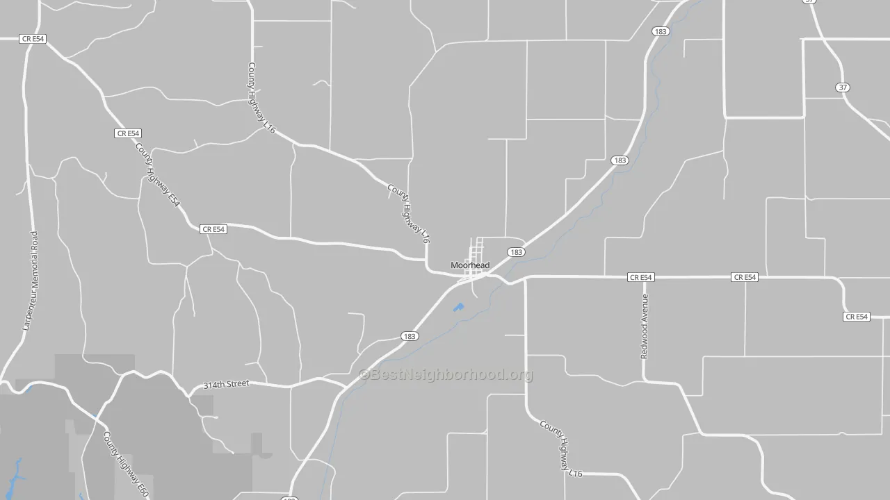 Transit Grade map of Moorhead, IA