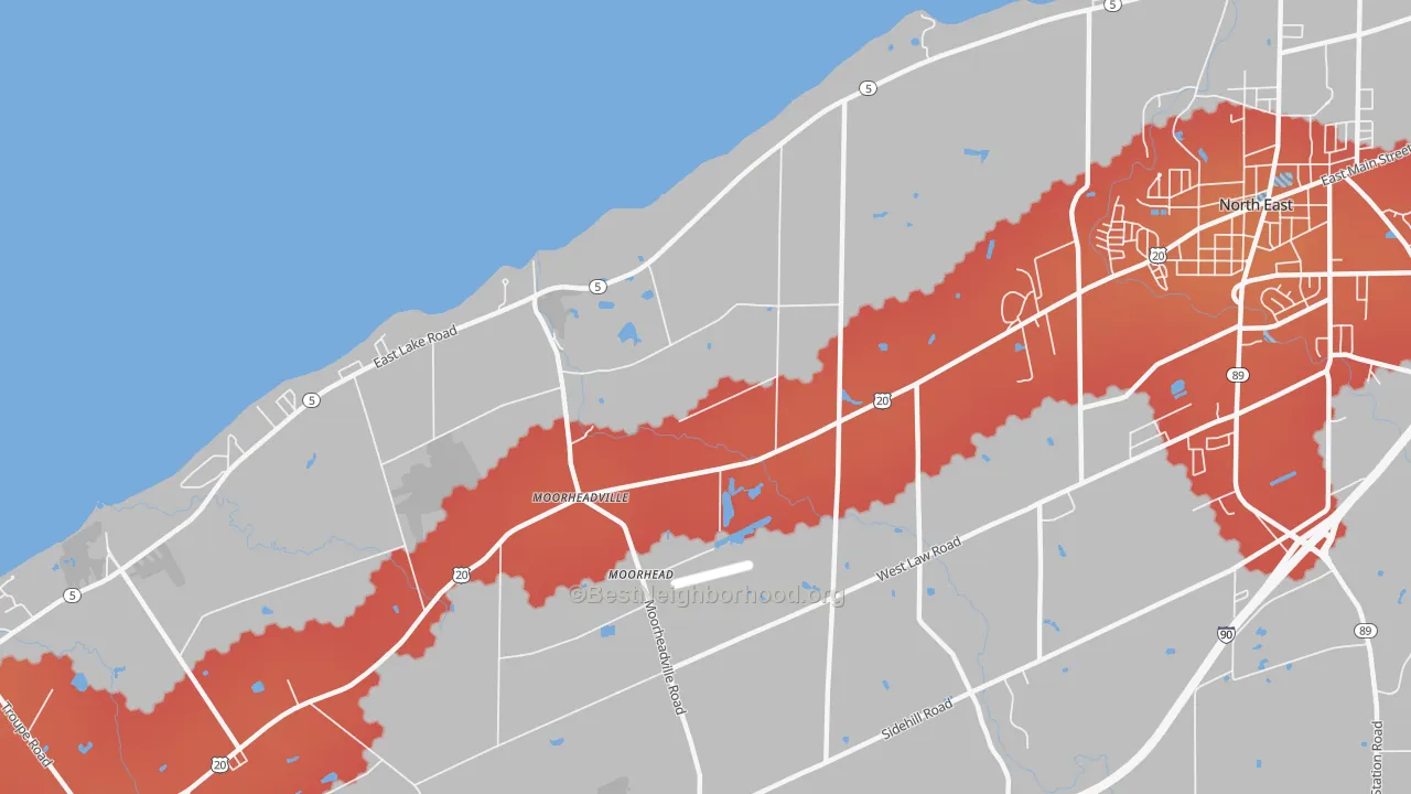 Transit Grade map of Moorheadville, PA