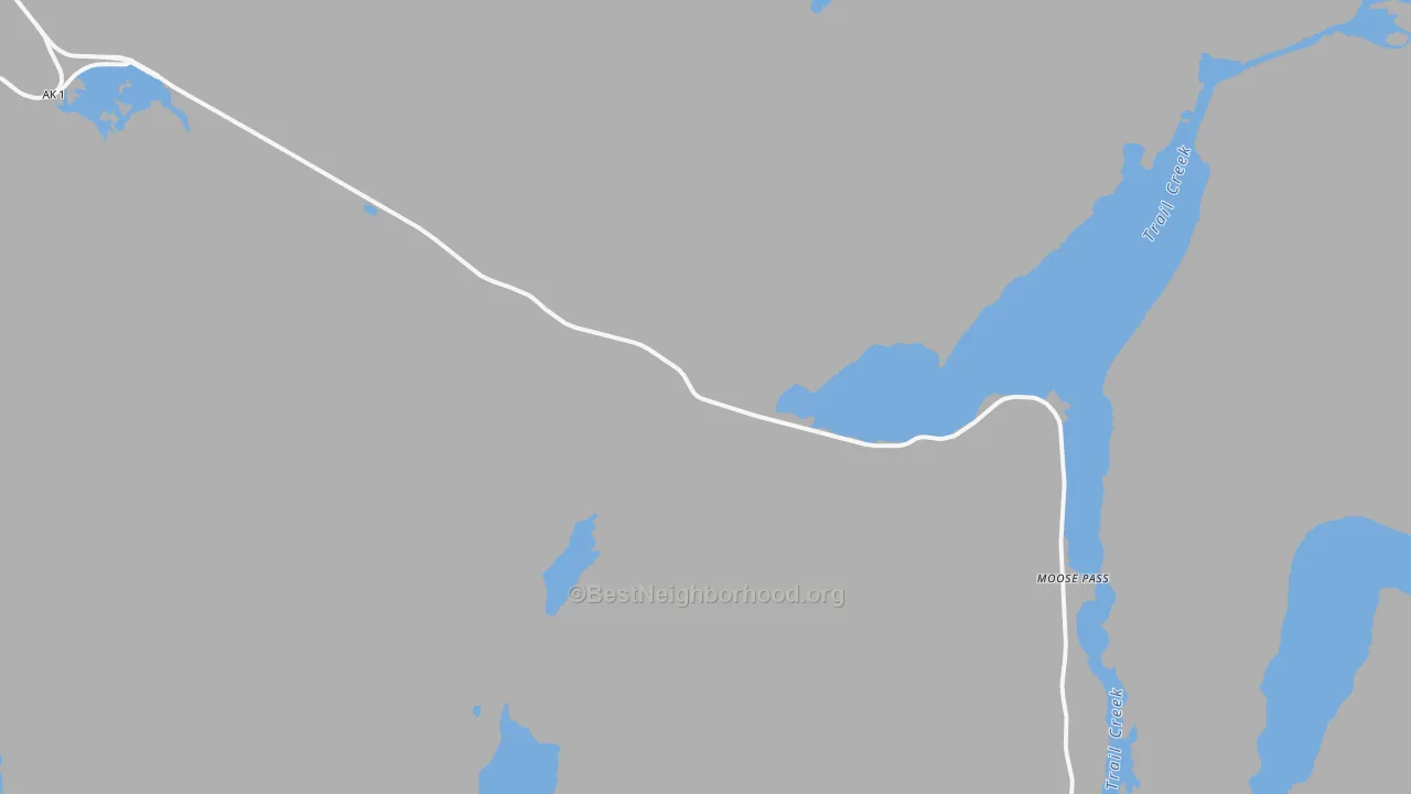 Transit Grade map of Moose Pass, AK