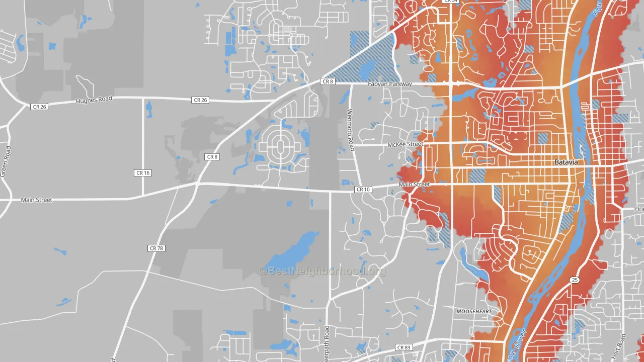 Transit Grade map of Mooseheart, IL