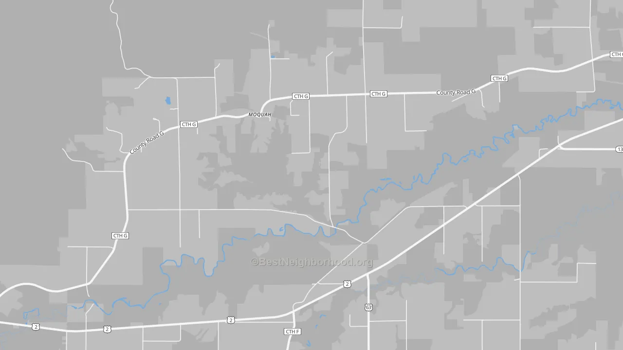 Transit Grade map of Moquah, WI