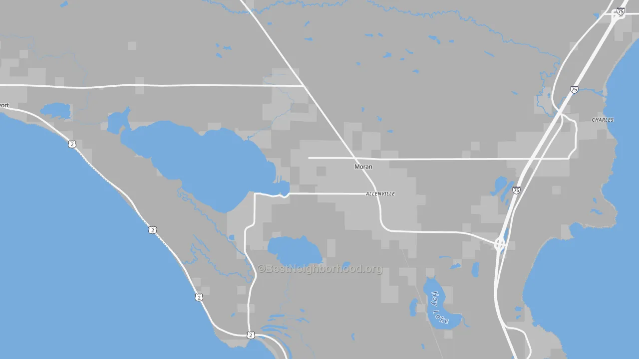Transit Grade map of Moran, MI