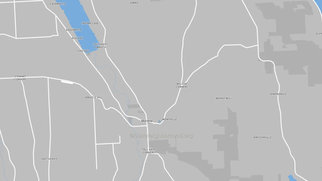 Transit Grade map of Moravia, NY