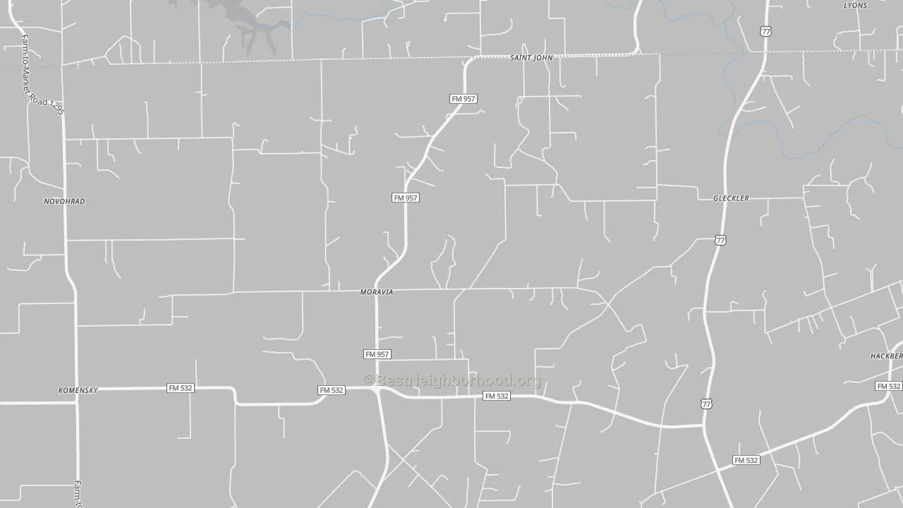 Transit Grade map of Moravia, TX