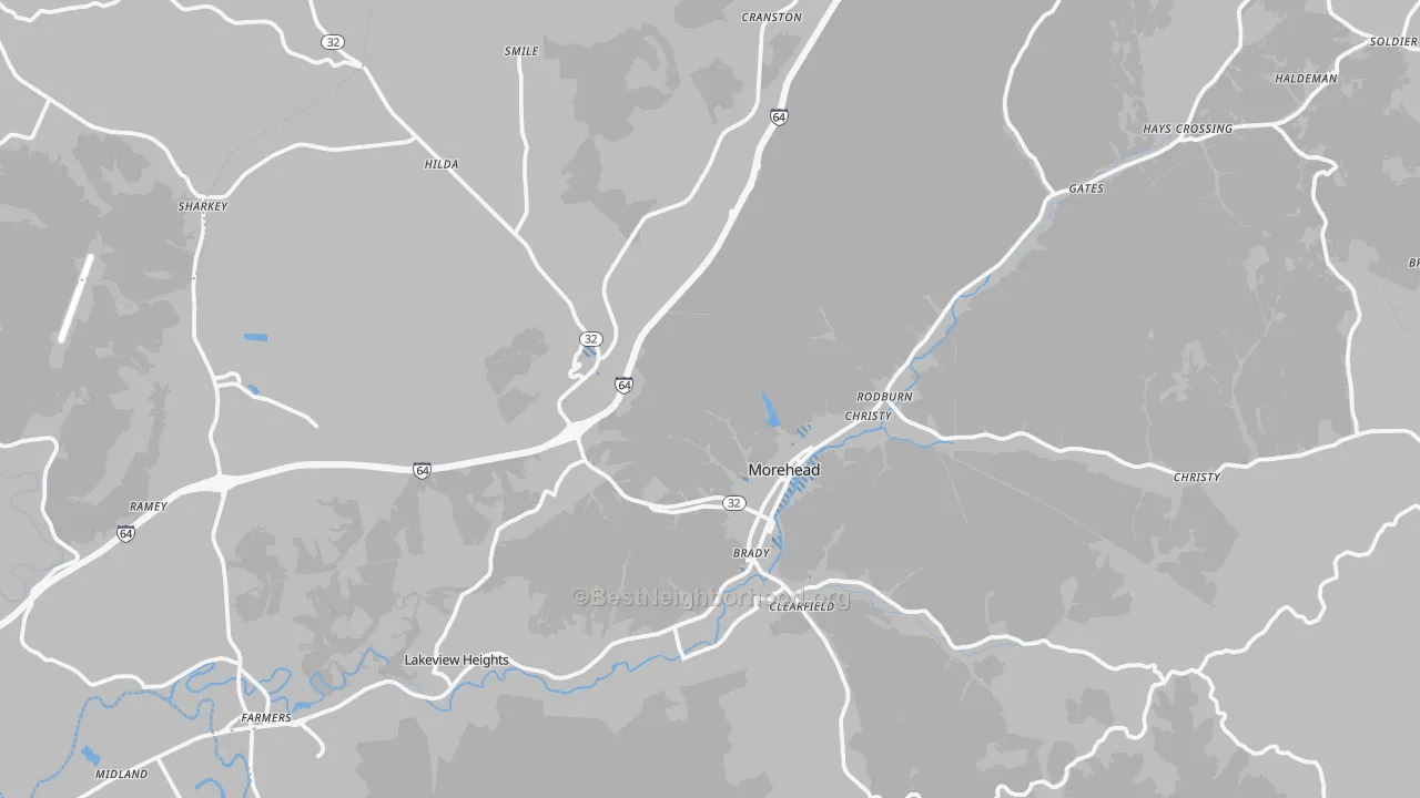 Transit Grade map of Morehead, KY