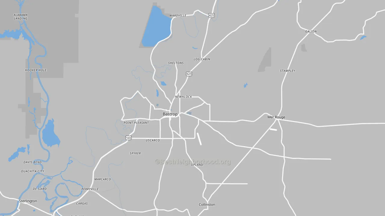 Transit Grade map of Morehouse Parish, LA