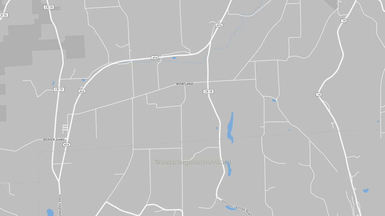 Transit Grade map of Moreland, NY