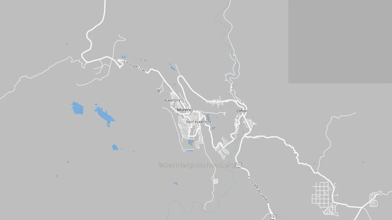 Transit Grade map of Morenci, AZ