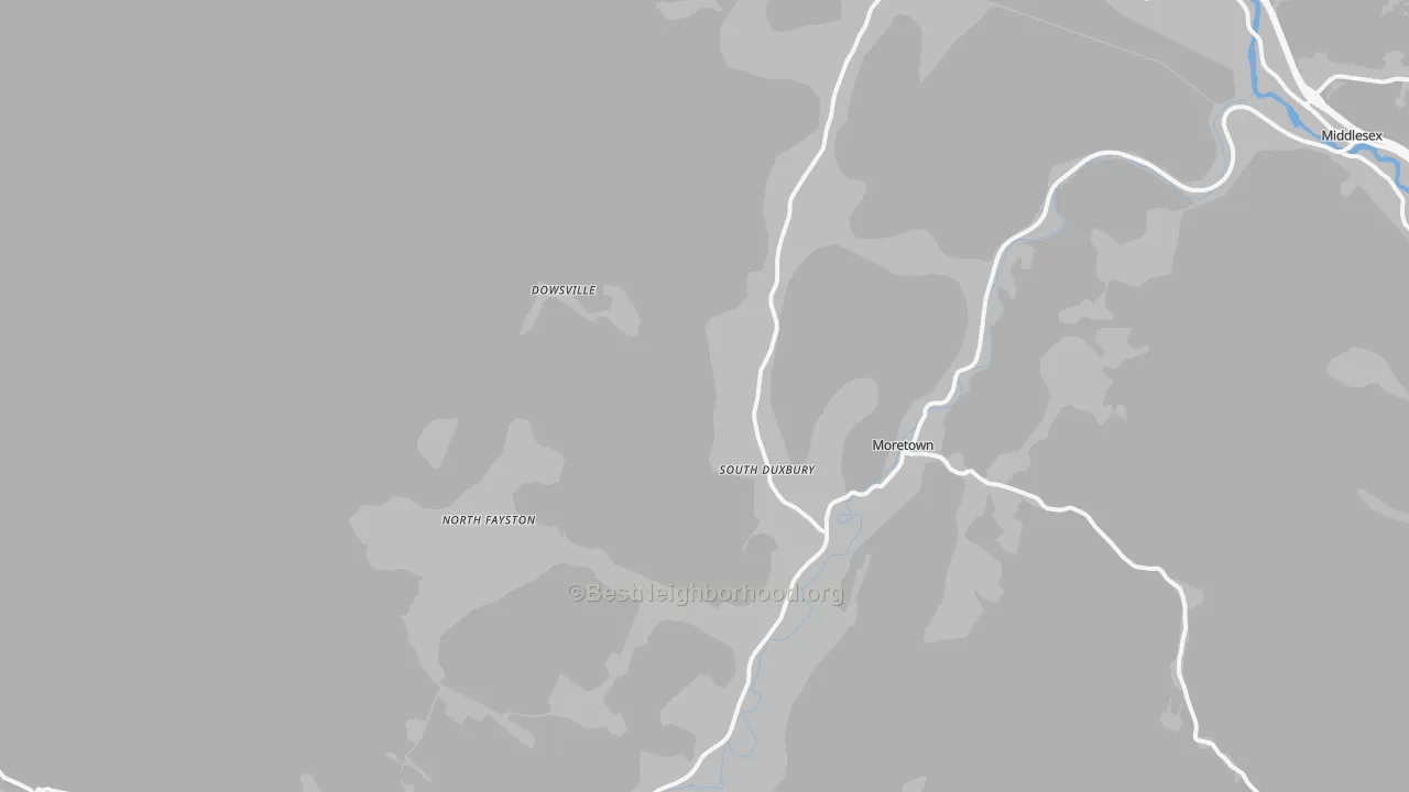Transit Grade map of Moretown, VT