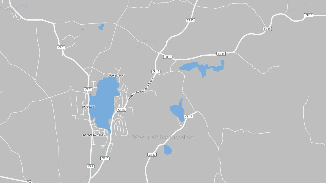 Transit Grade map of Morey Park, NY
