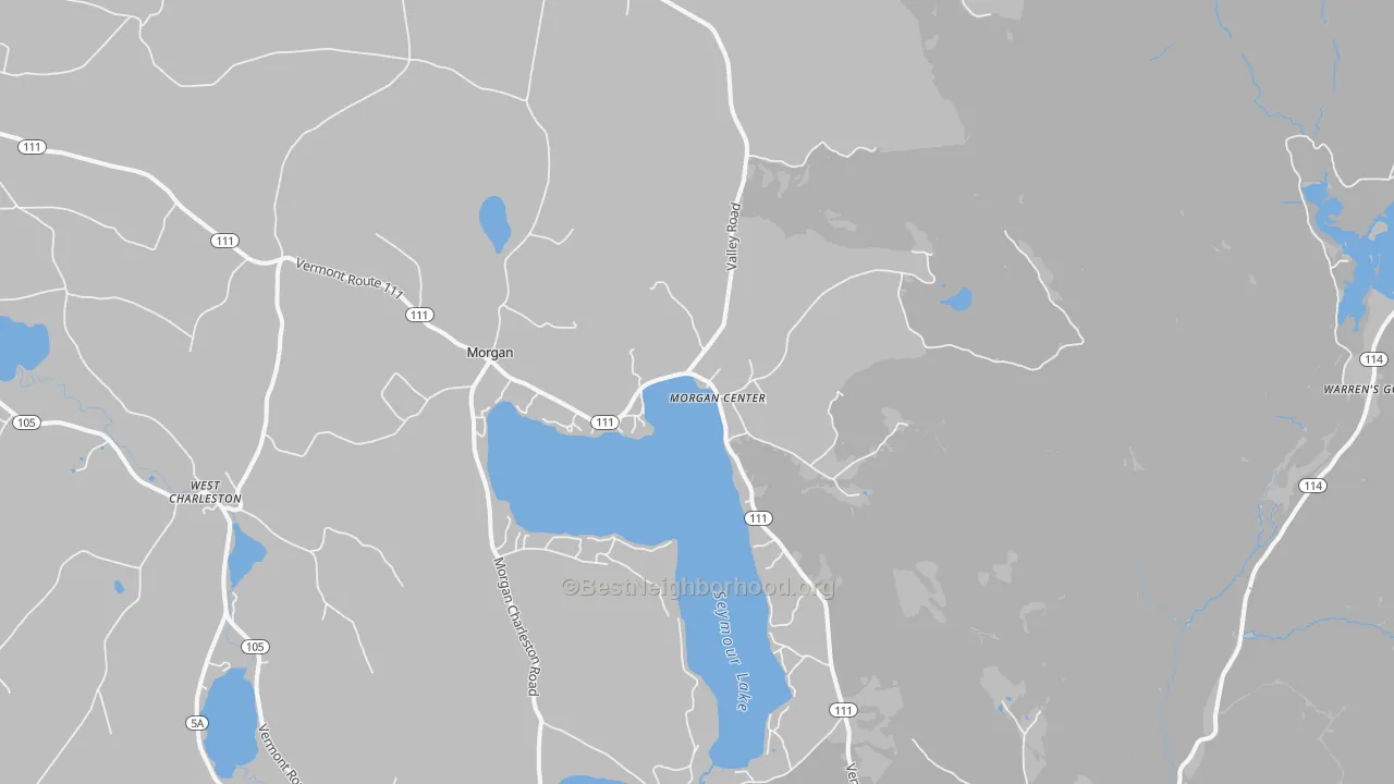 Transit Grade map of Morgan Center, VT