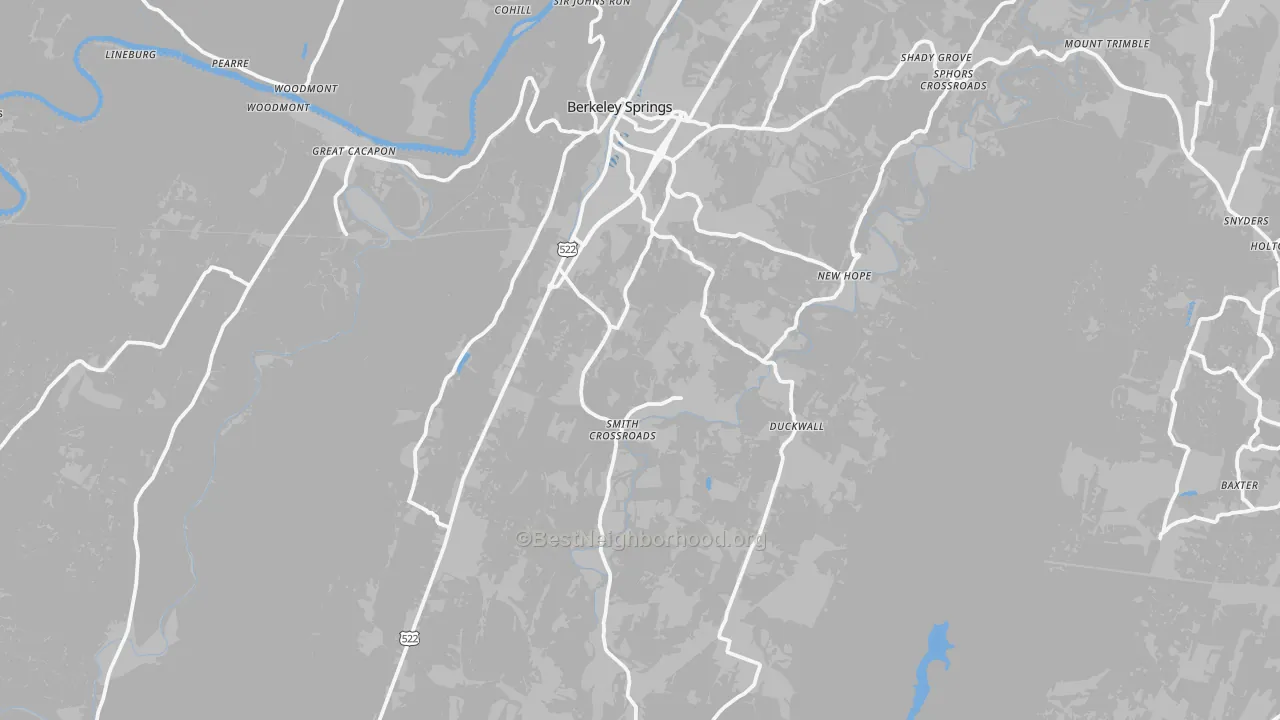 Transit Grade map of Morgan County, WV