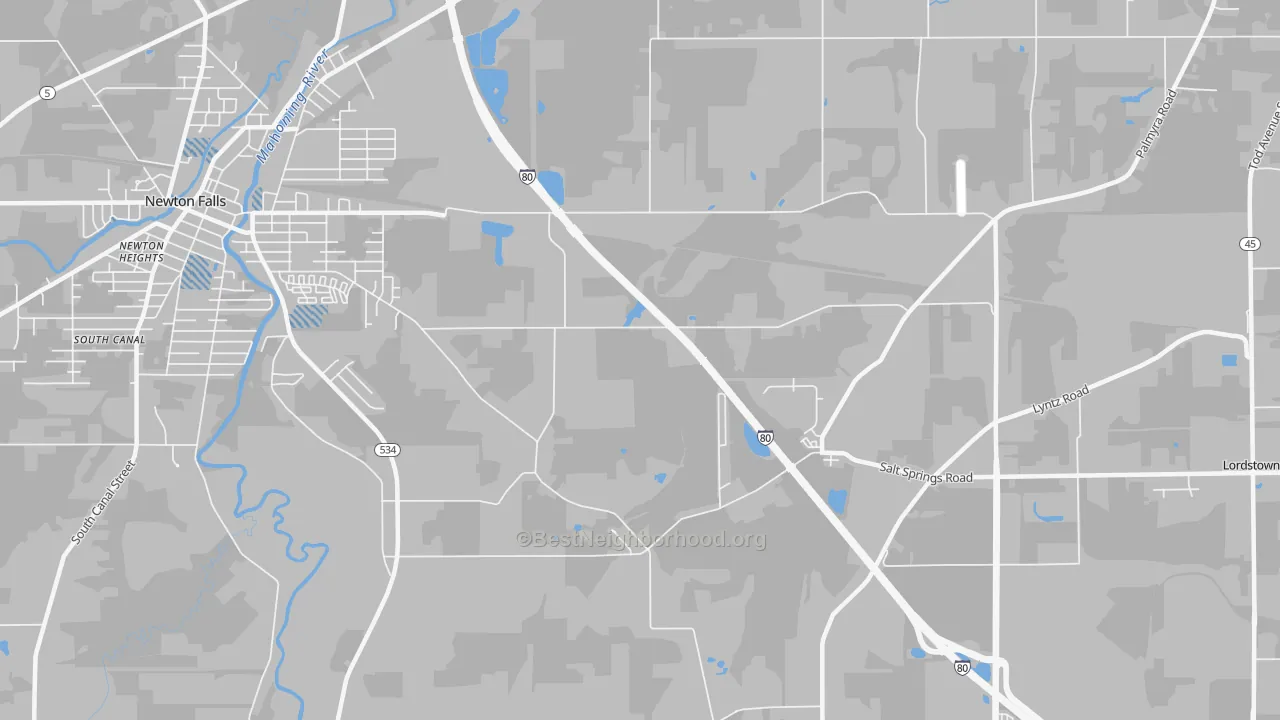 Transit Grade map of Morgandale, OH