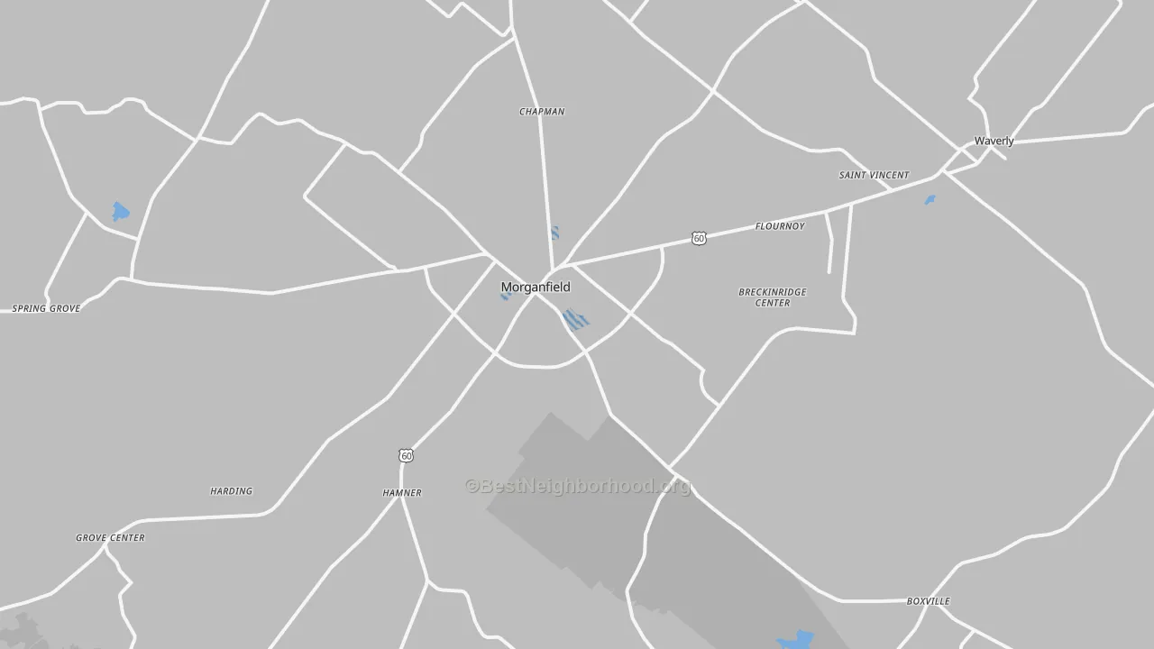 Transit Grade map of Morganfield, KY