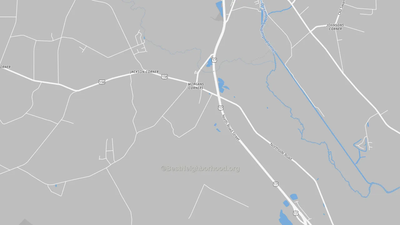 Transit Grade map of Morgans Corners, NC