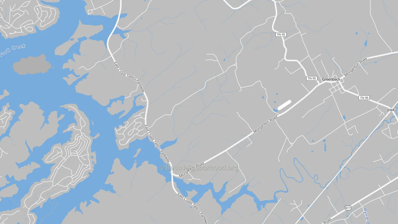 Transit Grade map of Morganton, TN