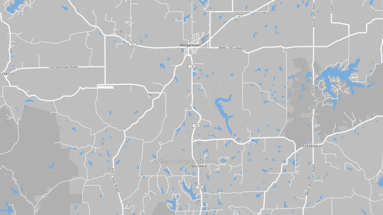 Transit Grade map of Morgantown, IN