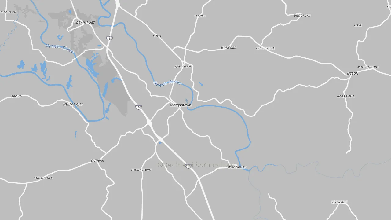 Transit Grade map of Morgantown, KY