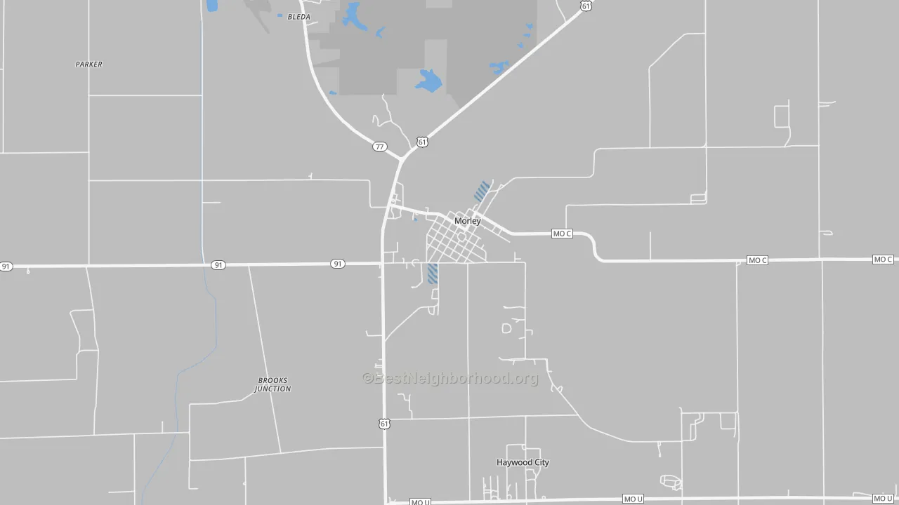 Transit Grade map of Morley, MO