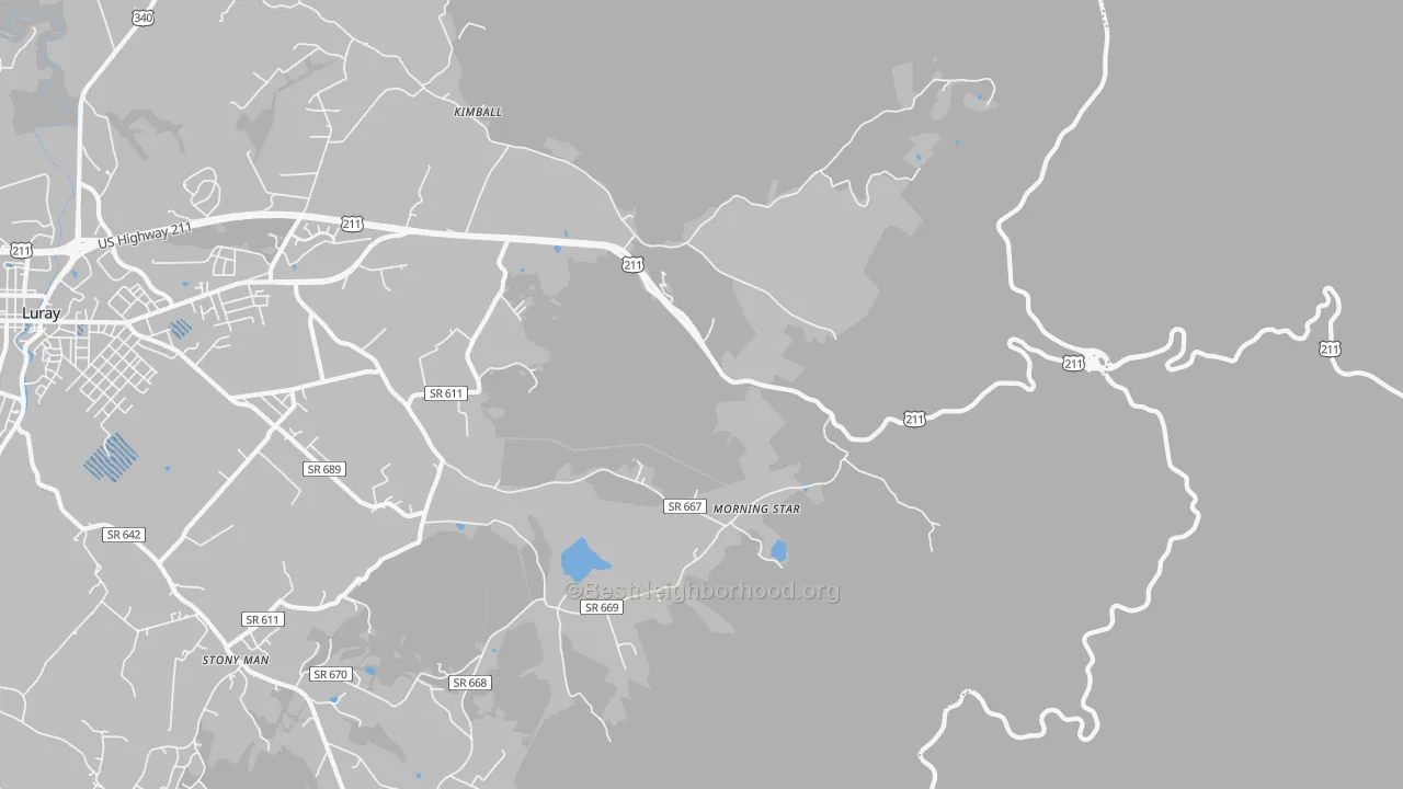 Transit Grade map of Morning Star, VA