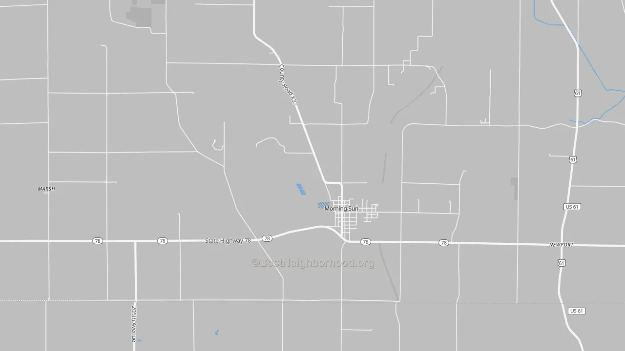 Transit Grade map of Morning Sun, IA
