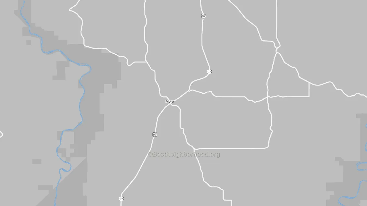Transit Grade map of Moro, OR