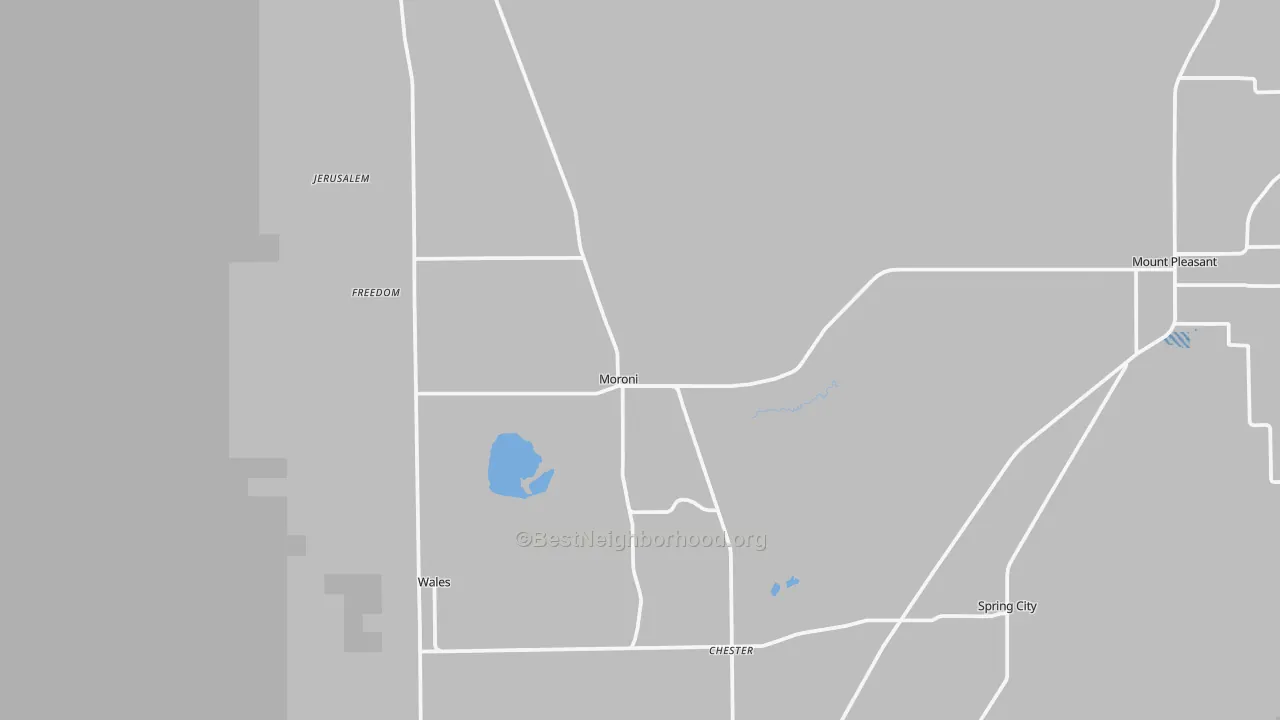 Transit Grade map of Moroni, UT