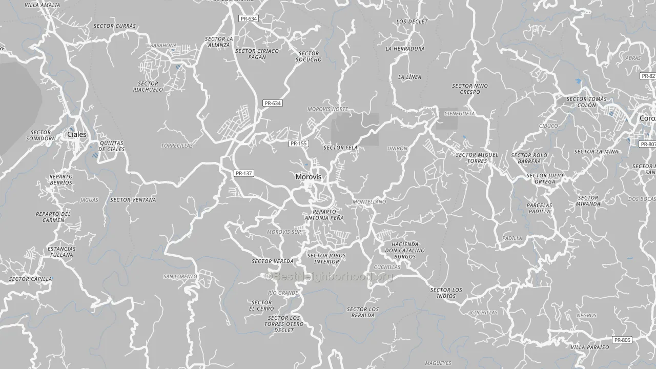 Transit Grade map of Morovis, PR