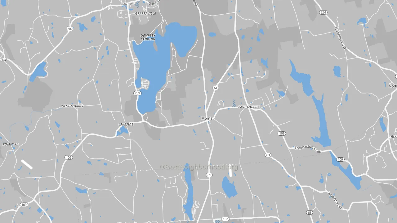 Transit Grade map of Morris, CT