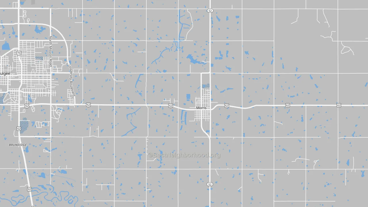 Transit Grade map of Morris, OK