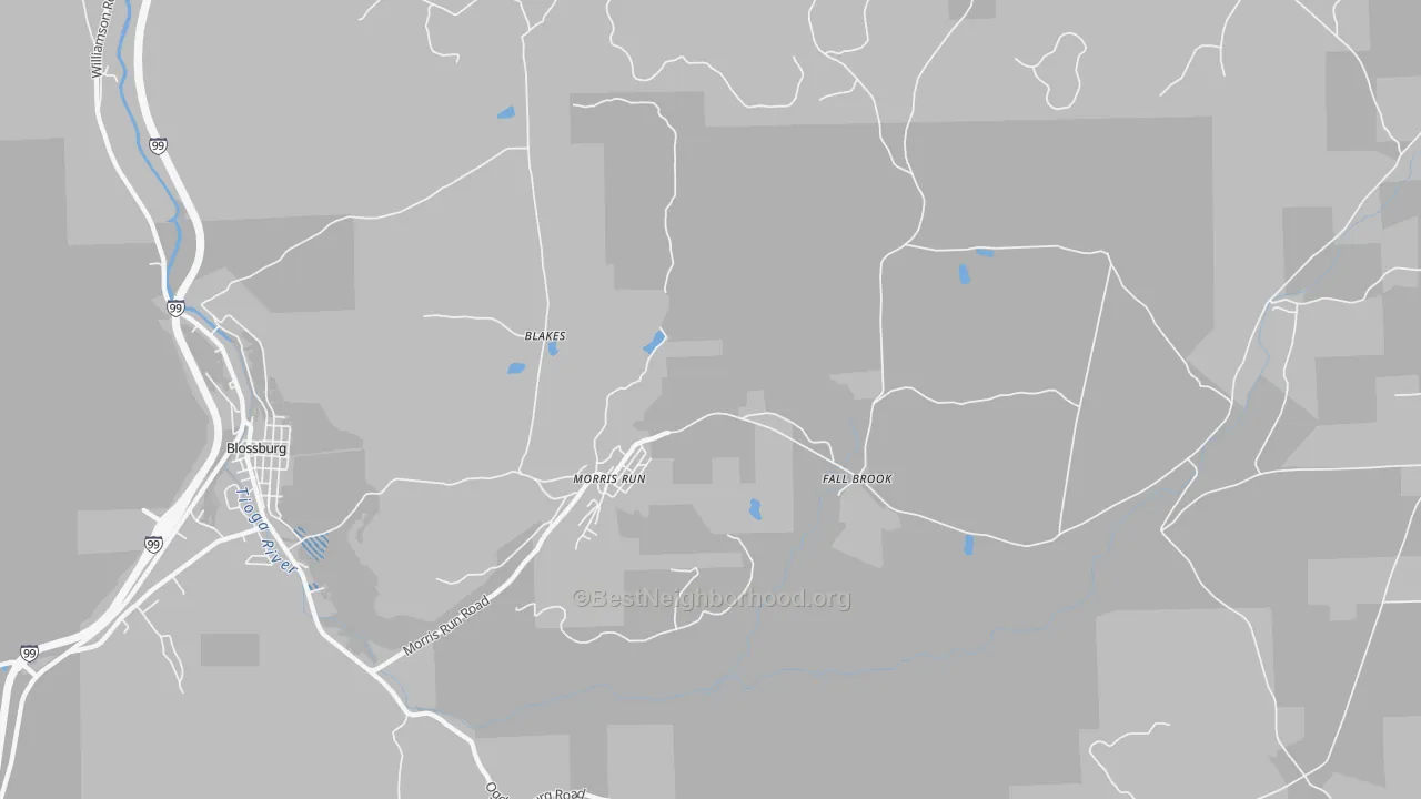 Transit Grade map of Morris Run, PA