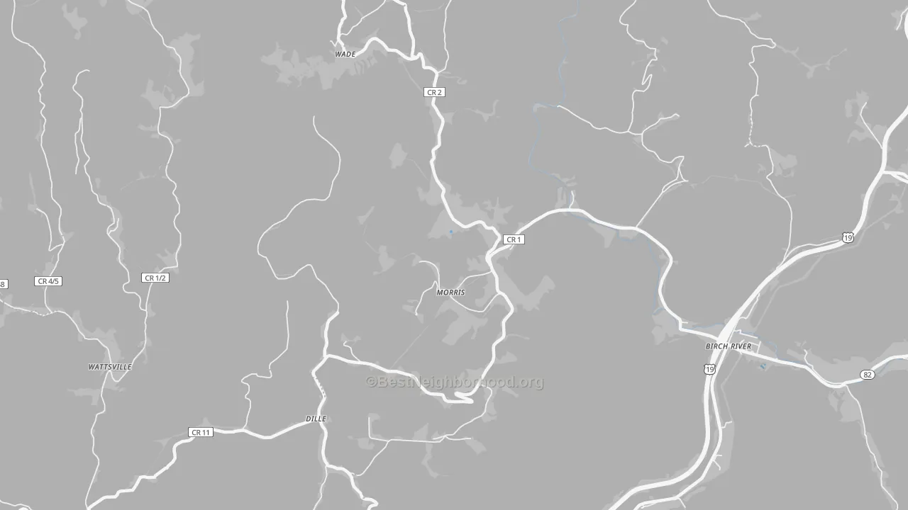 Transit Grade map of Morris, WV