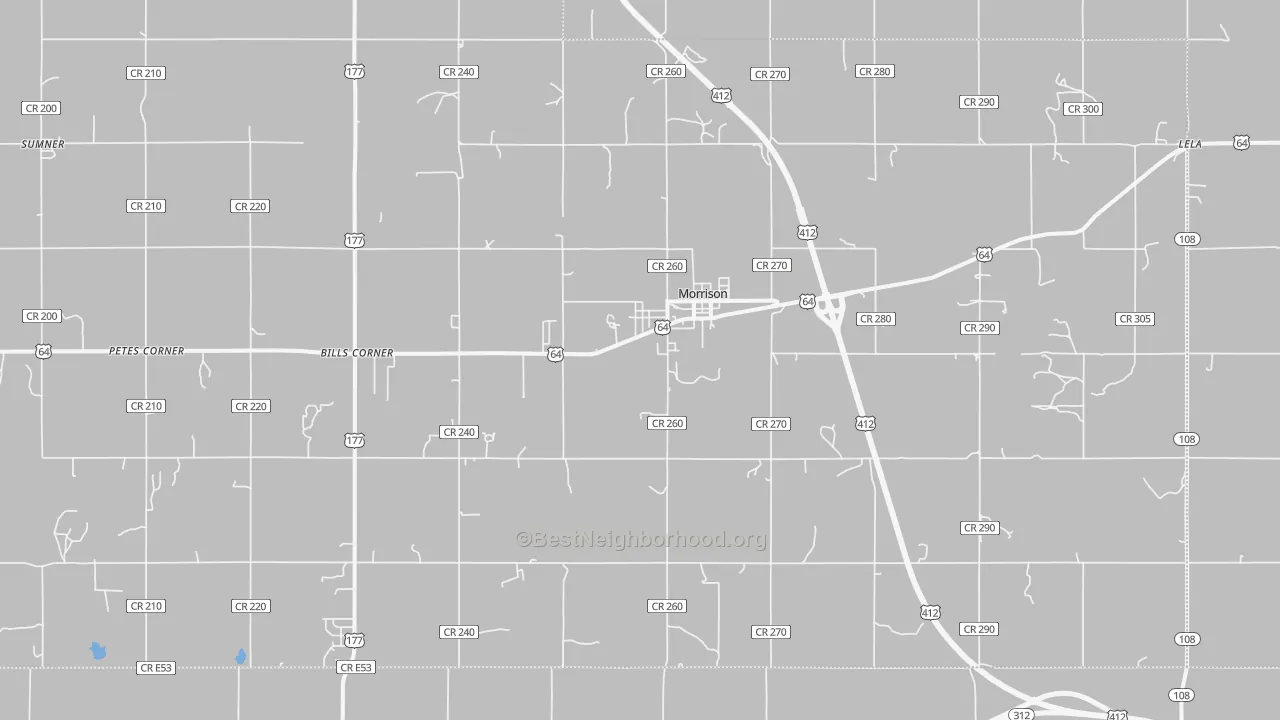 Transit Grade map of Morrison, OK