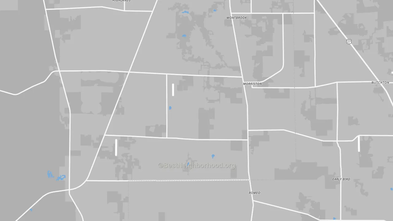 Transit Grade map of Morriston, FL