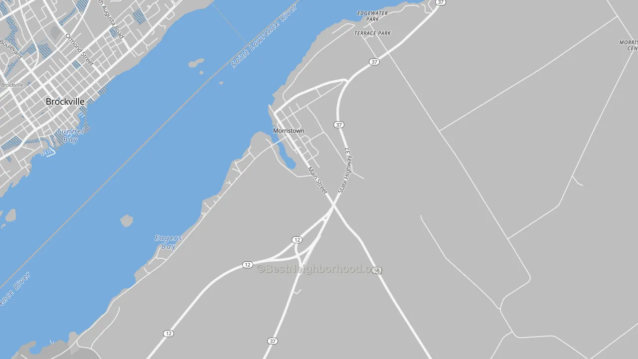 Transit Grade map of Morristown, NY