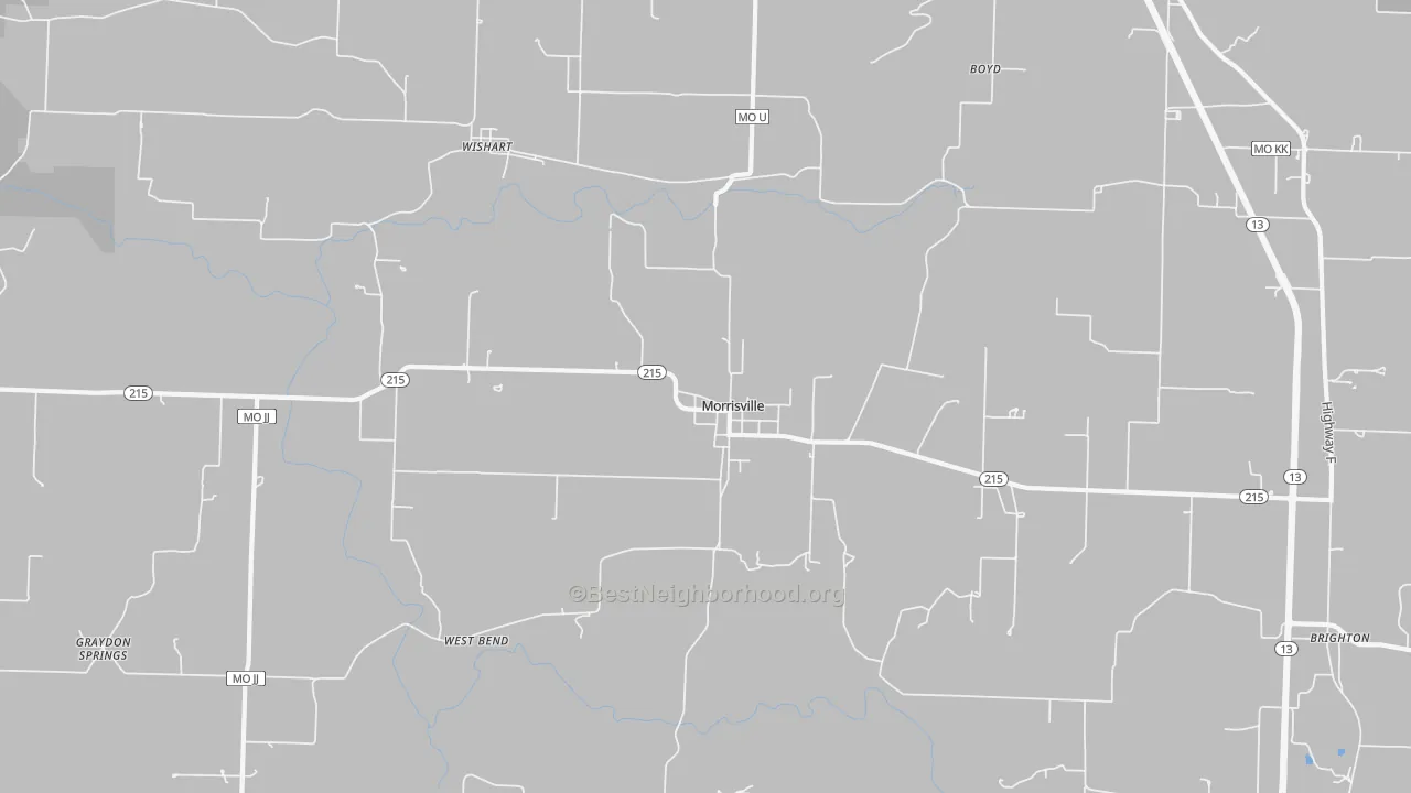 Transit Grade map of Morrisville, MO