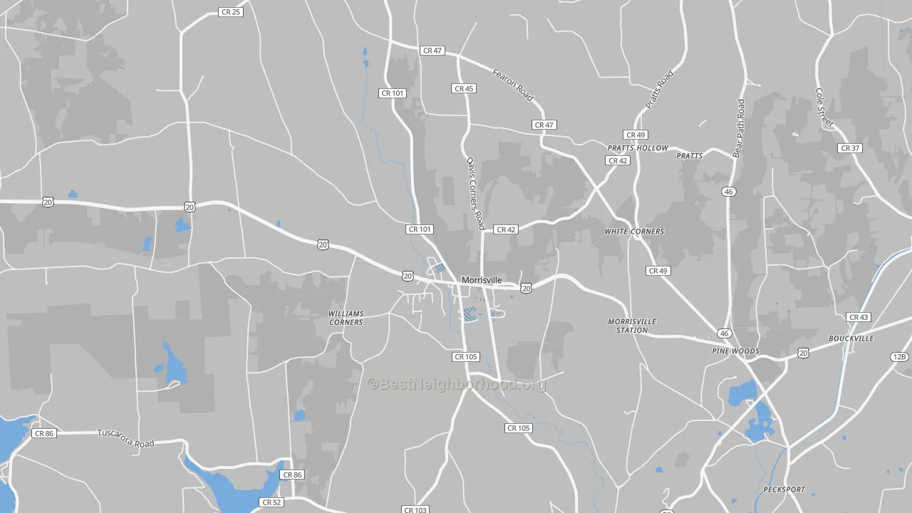 Transit Grade map of Morrisville, NY