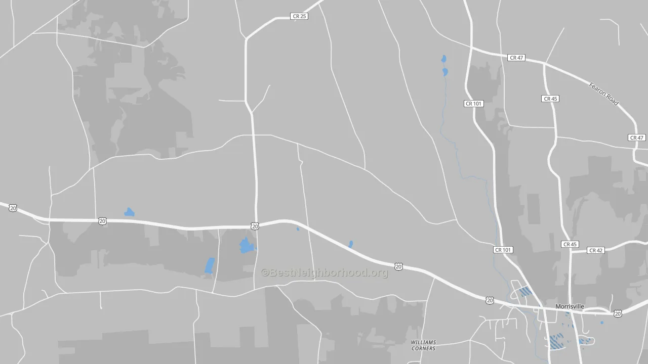 Transit Grade map of Morrisville Station, NY