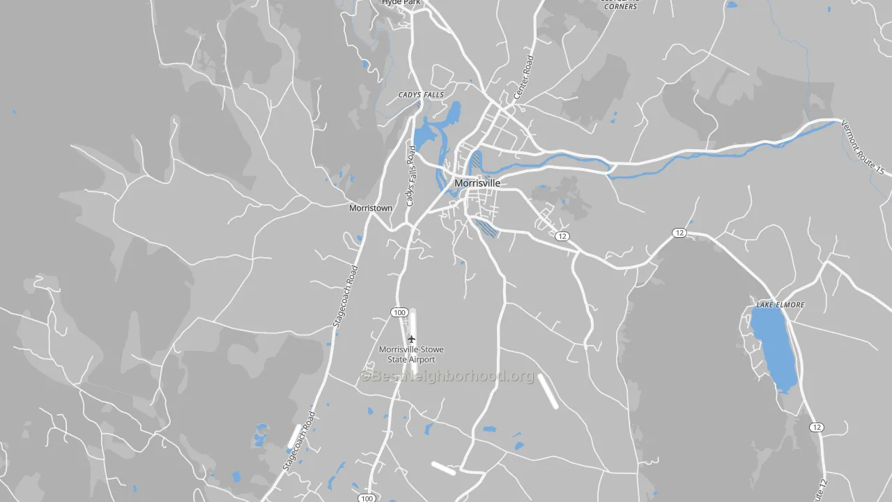 Transit Grade map of Morrisville, VT