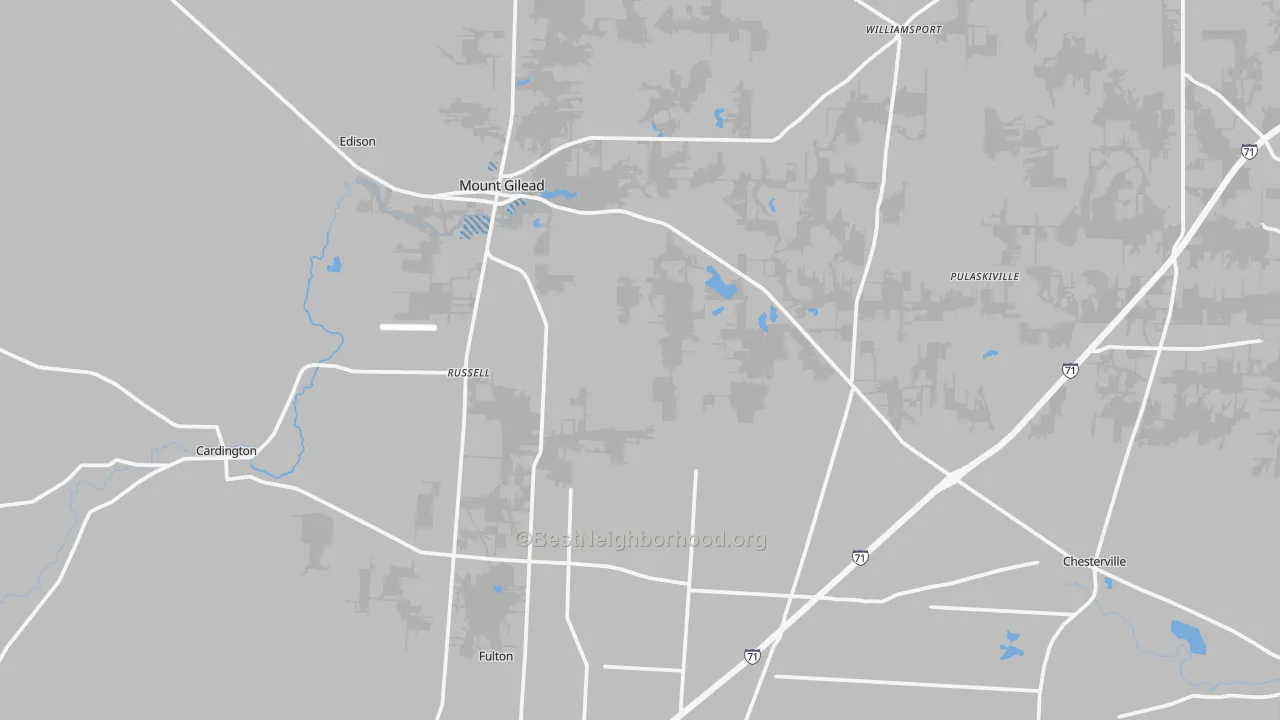 Transit Grade map of Morrow County, OH