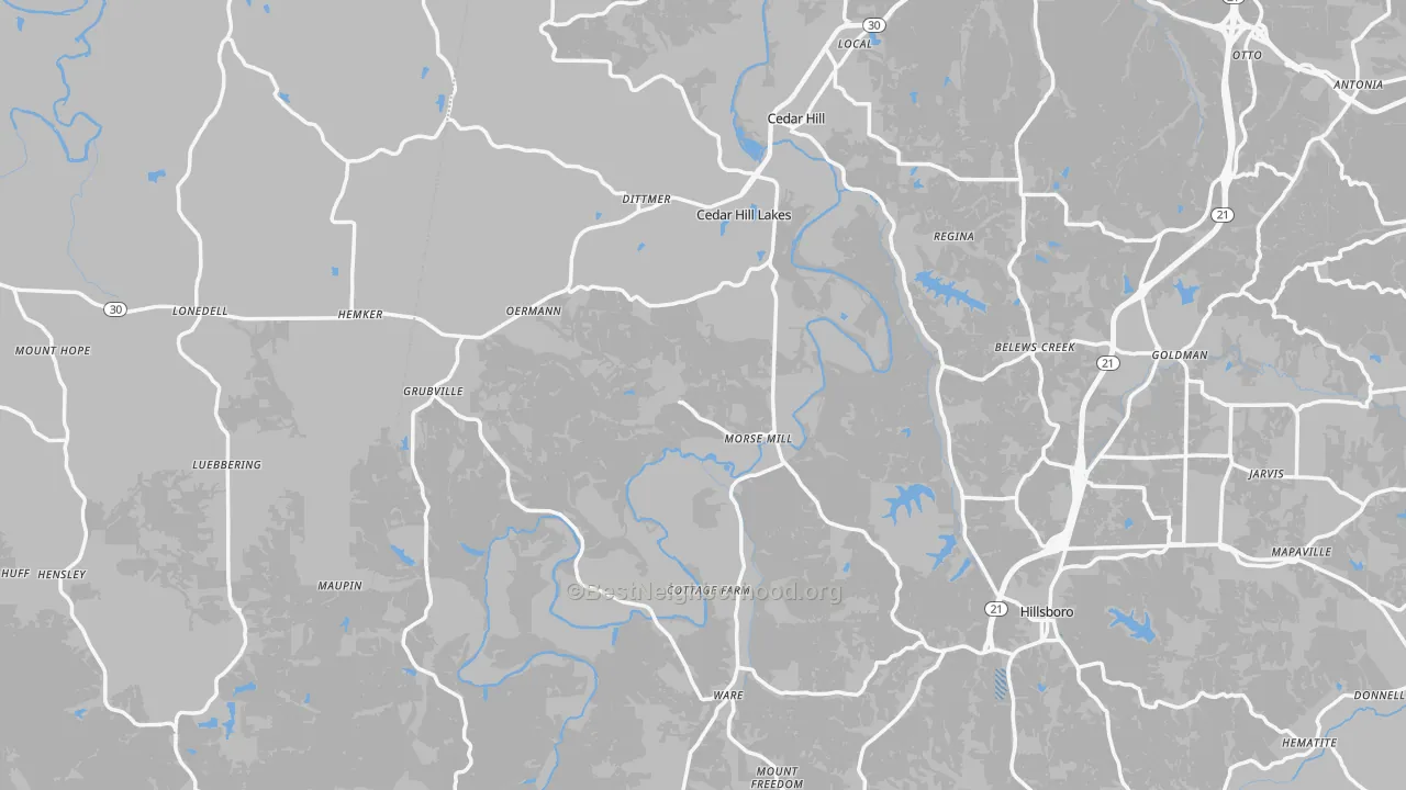 Transit Grade map of Morse Mill, MO