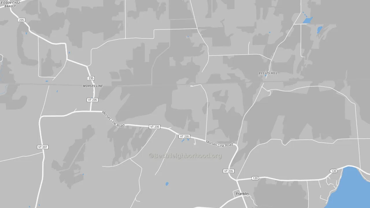 Transit Grade map of Morses Line, VT